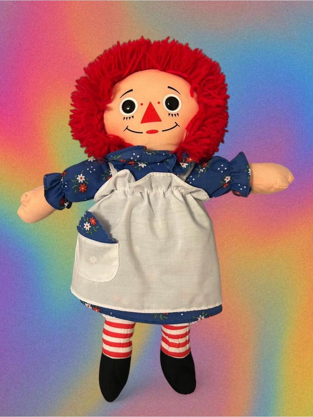 Vintage 1987 Raggedy Ann Doll  12” Playskool brand.